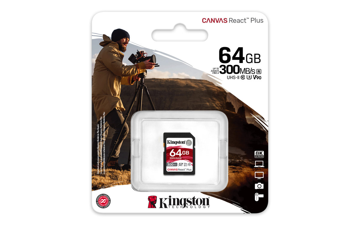 Karta pamięci, KINGSTON, SDXC Canvas React Plus 64GB