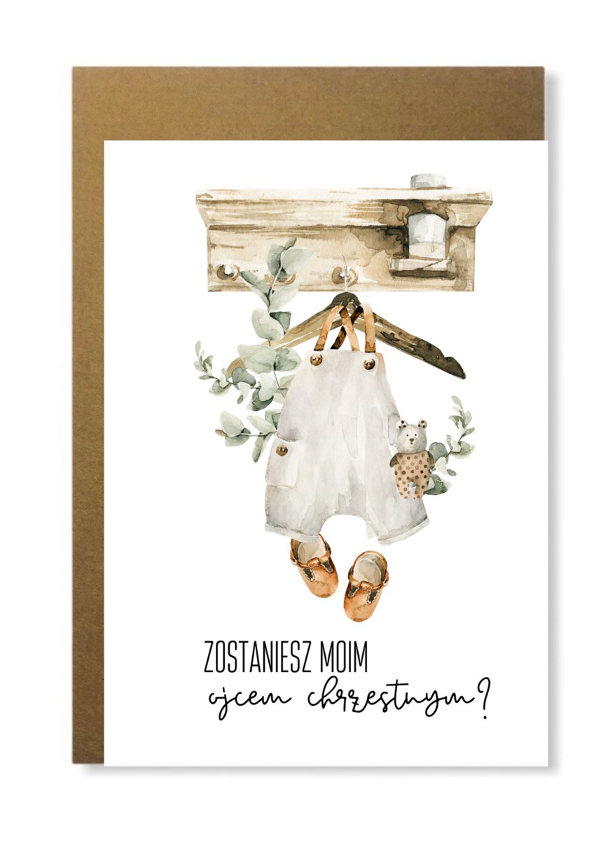 Kartka Zostaniesz Moim Chrzestnym Boho Chłopiec