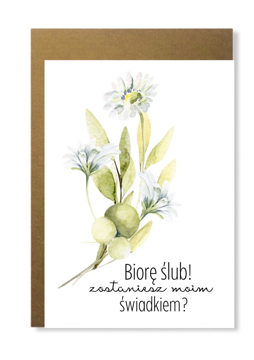 Kartka Dla Świadka Prośba O Świadkowanie Ślub