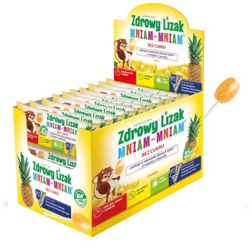 Starpharma Zdrowy Lizak Mniam-Mniam Ananas Display 40Szt.