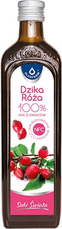Oleofarm Sok dzika róża 100% sok z owoców 490ml -