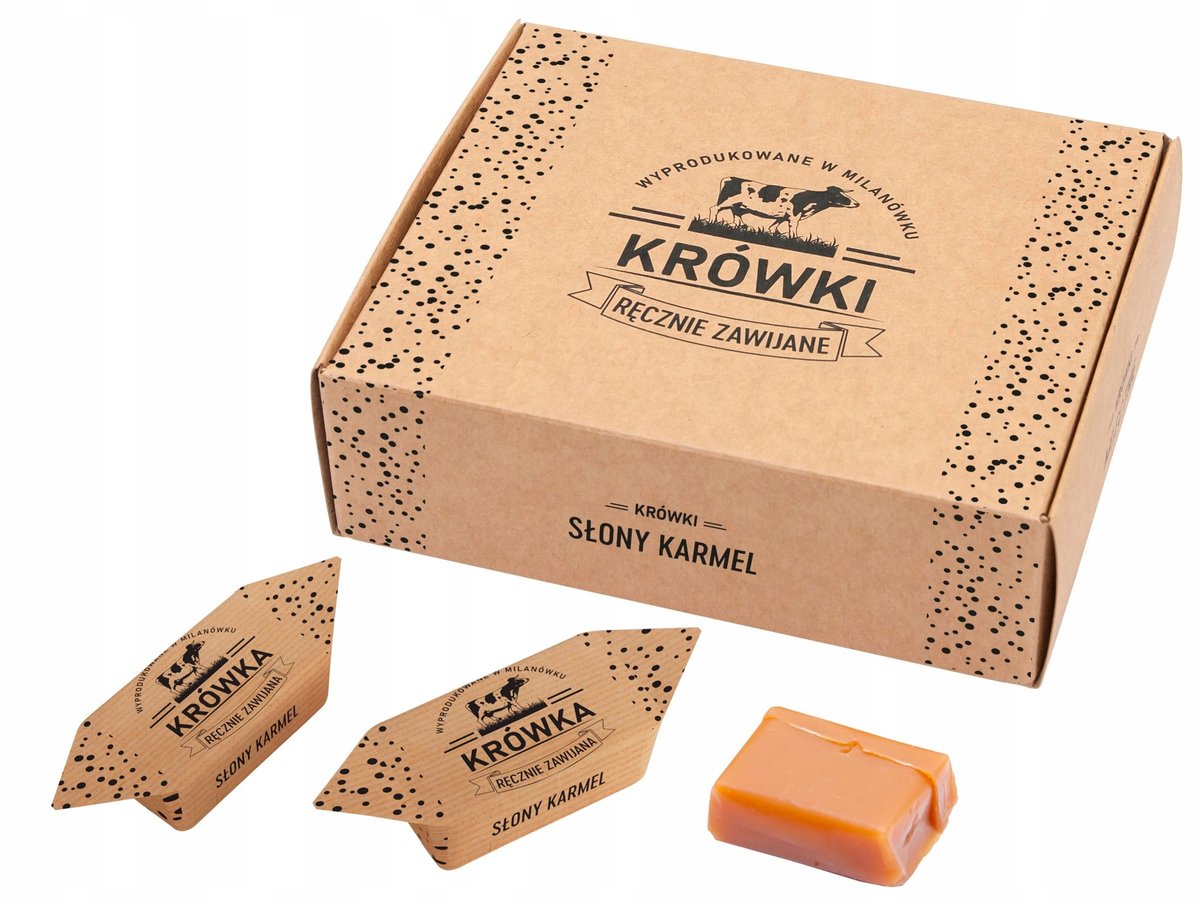 Krówki Ciągutki Słony Karmel W Pudełku 250G