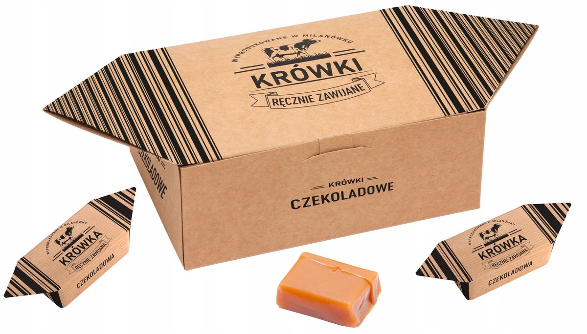 Krówki Ciągutki Czekoladowe W Pudełku Krówka 300G