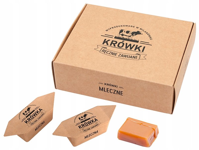 Krówki Ciągutki Mleczne W Pudełku 250G