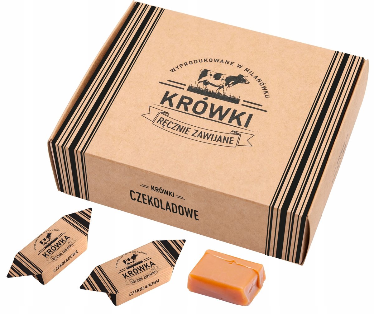 Krówki Ciągutki Czekoladowe W Pudełku 350G