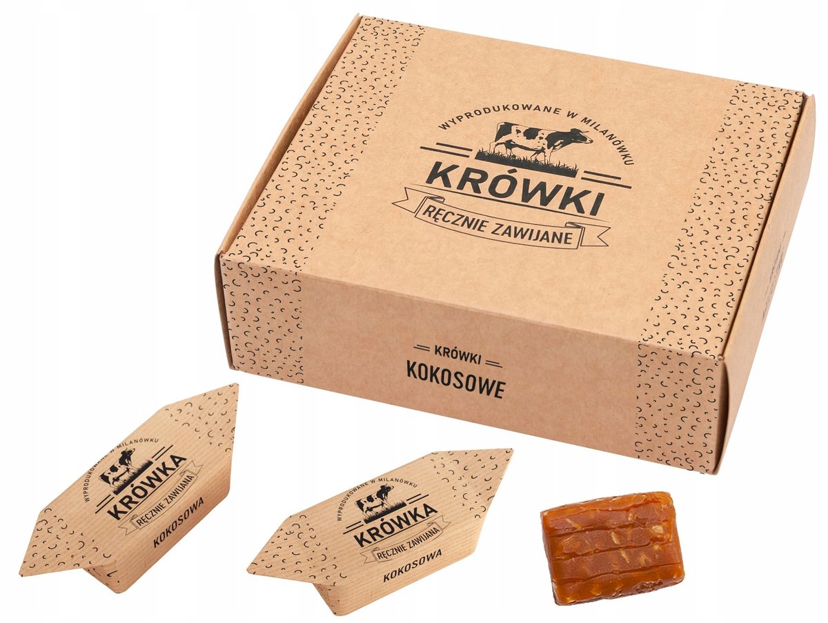 Krówki Ciągutki Kokosowe W Pudełku 250G