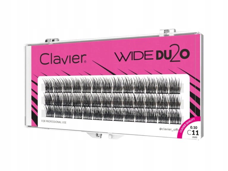 Clavier - WIDE DU2O - Kępki sztucznych rzęs o podwójnej objętości - 11 mm