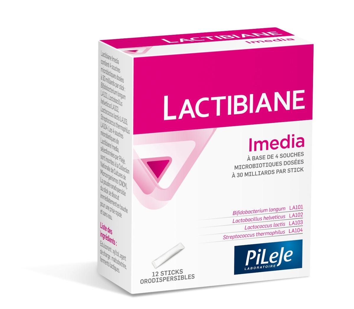 PiLeJe Lactibiane Imedia (Probiotyk, Przeciw infekcjami żołądkowo-jelitowymi) 12 Saszetek