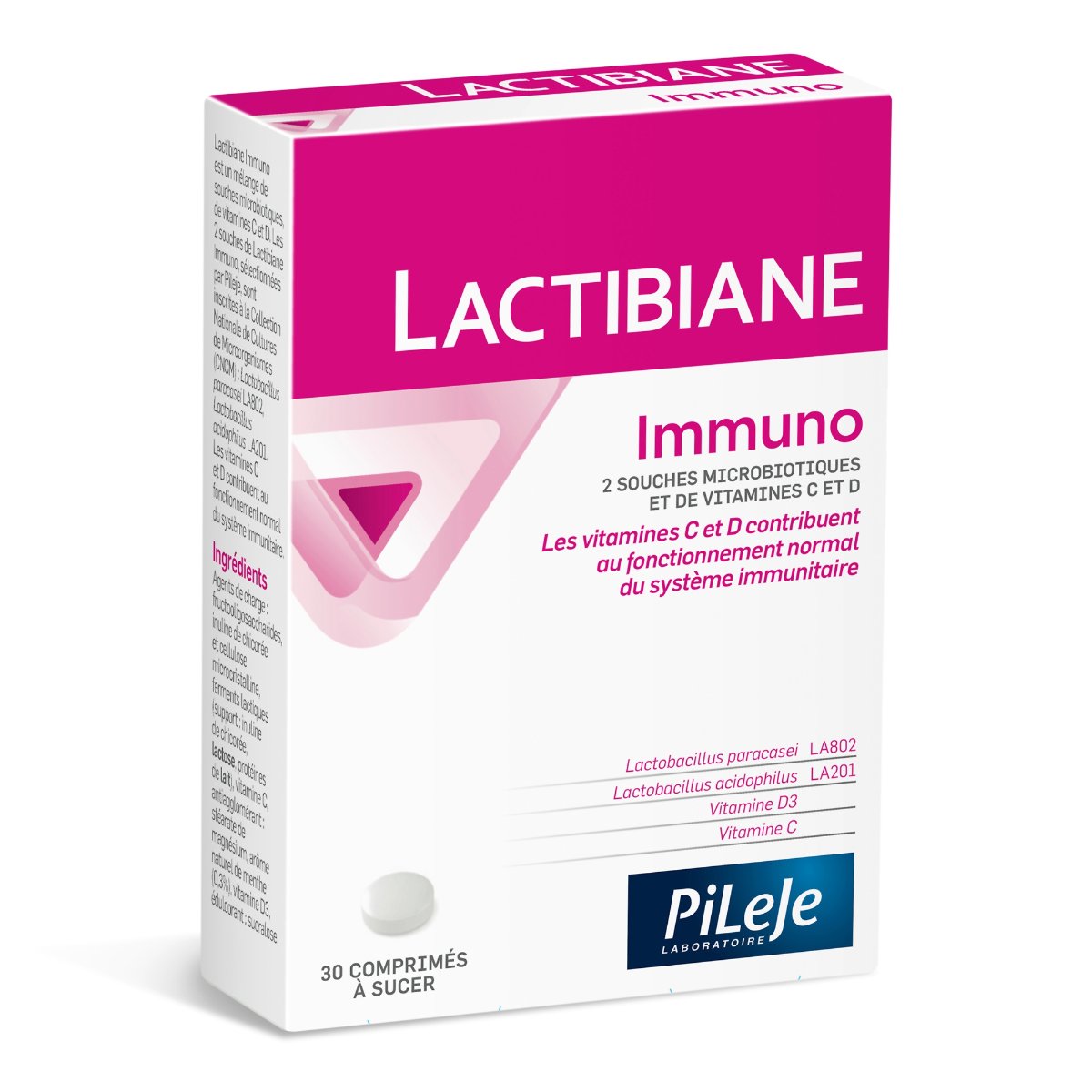 PiLeJe Lactibiane Immuno (Probiotyk, Ochrona odporności i bariery jelitowej) 30 Tabletek