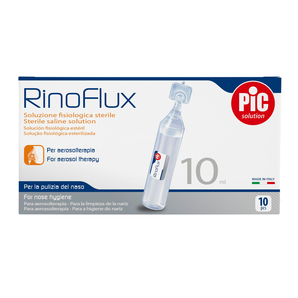 PIKDARE PIC RinoFlux 10 ml sól fizjologiczna x 10 szt |  OD 199 PLN!