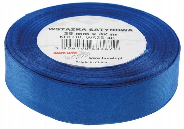 Brewis Wstążka satynowa BREWIS 25mm/32mm kolor 40 atramentowy AA068BRW