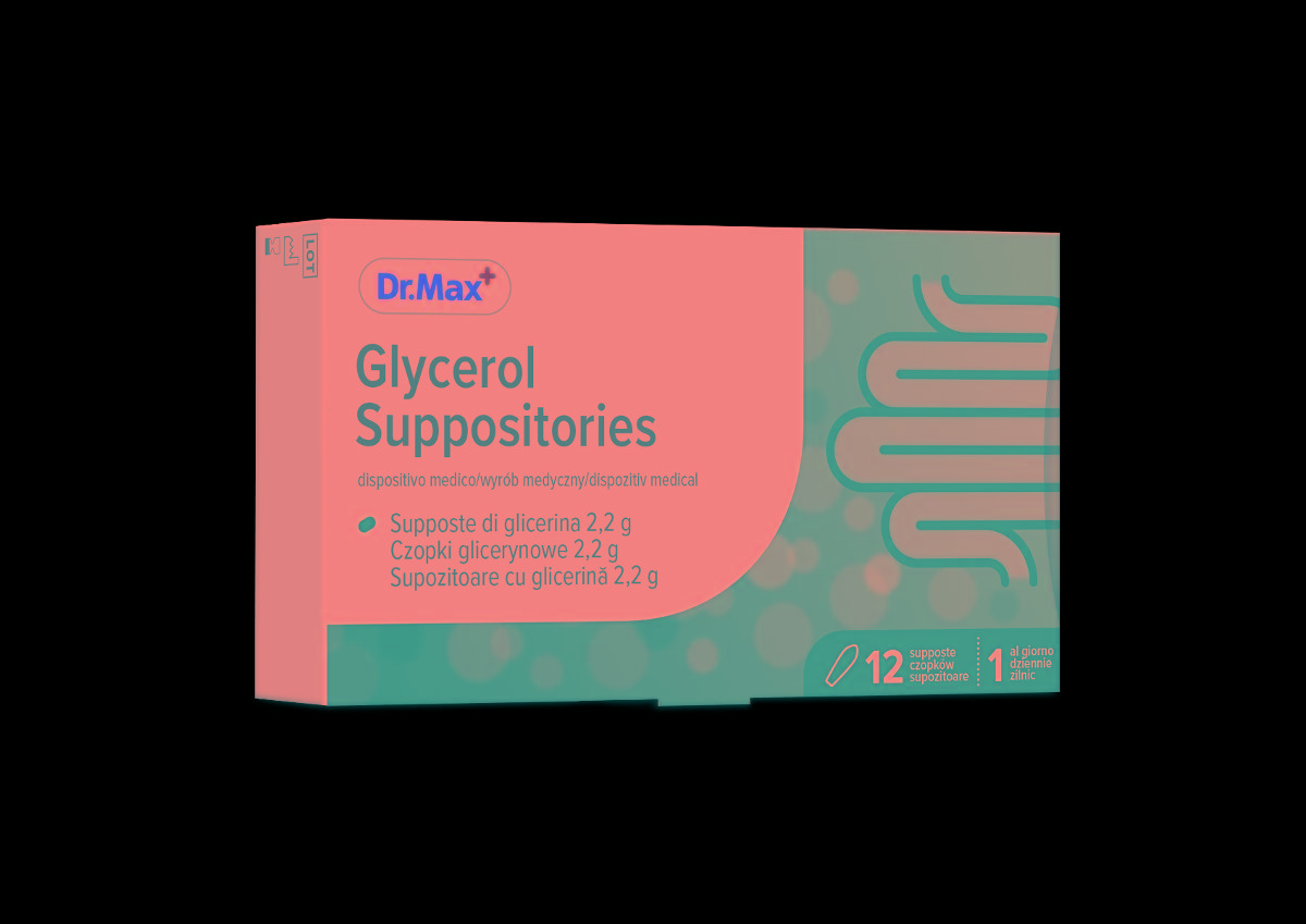 Dr.Max, Glycerol Suppositories czopki glicerynowe 2,2g, 12 szt.