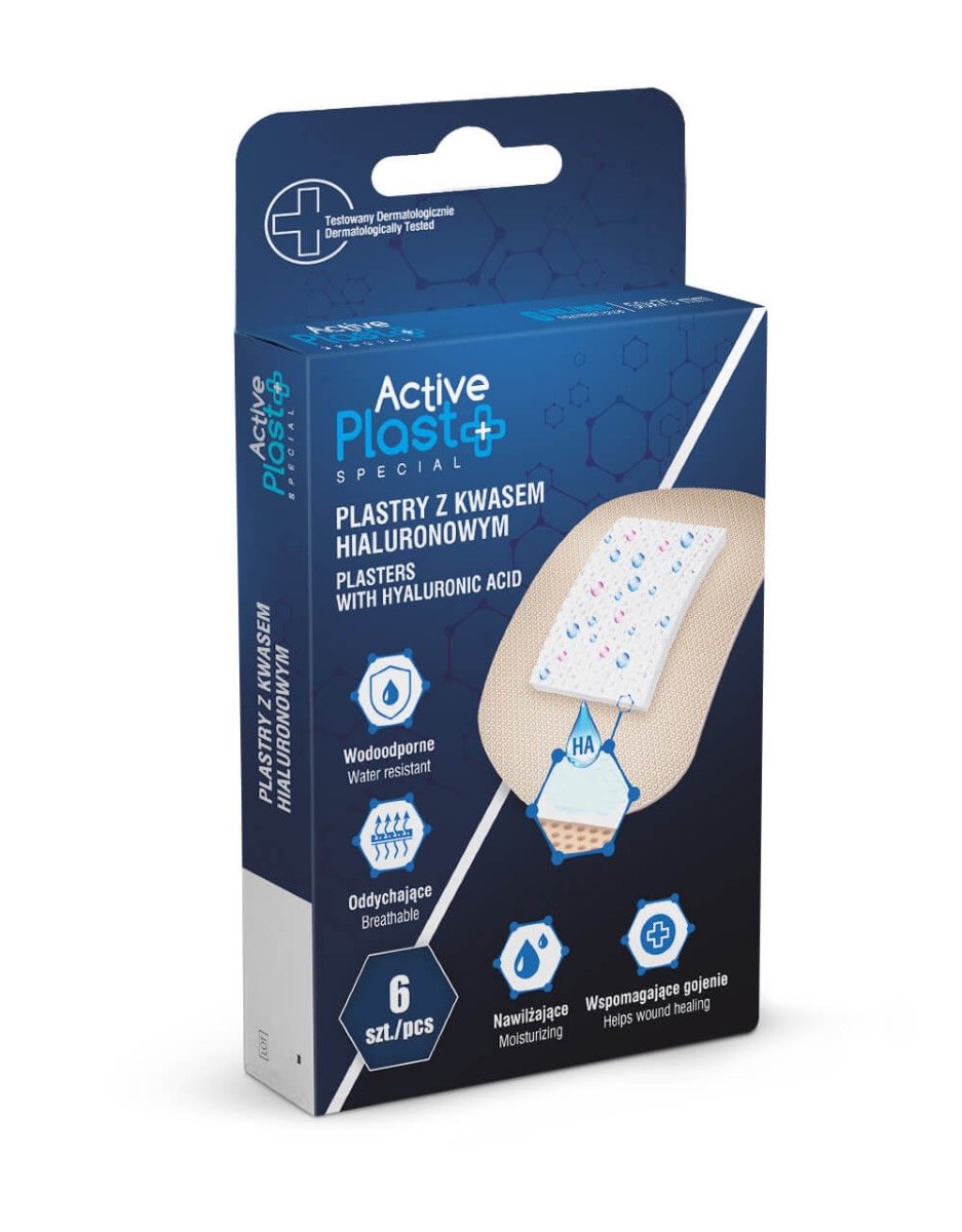 NTRADE ACTIVE PLAST Plastry z kwasem hialuronowym, 6szt.