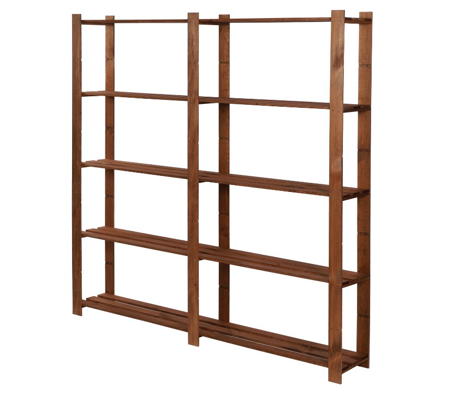 Regał Na Książki Drewniany B02R 170X170X28 5 Półek Brązowy Olejowany Drewno Sosnowe Brązowy B02R_170X170X28_R0F1 / Wamar-Sosenka
