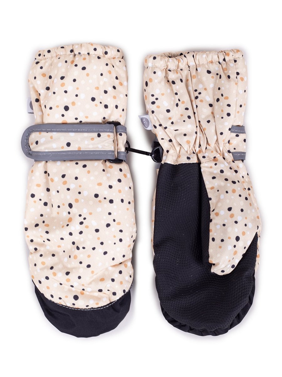 Rękawiczki Narciarskie Dziewczęce Jednopalczaste Nakrapiane 16 Cm