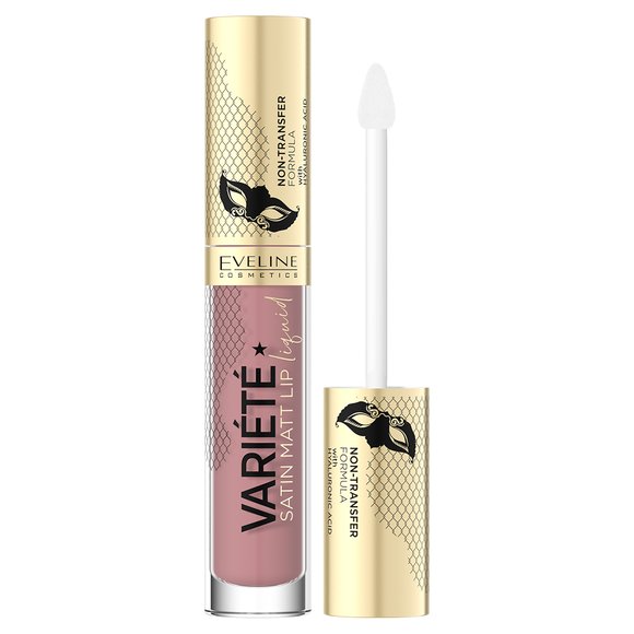 Eveline Cosmetics Cosmetics - VARIETE Satin Matt Lip Liquid - Pomadka w płynie - 4,5 ml - 03 Berry Shake