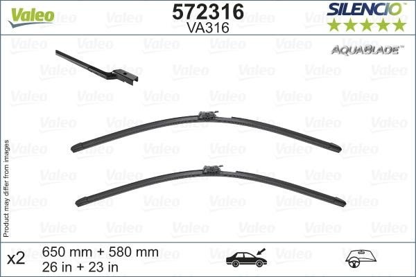Valeo 572316 Pióro wycieraczki