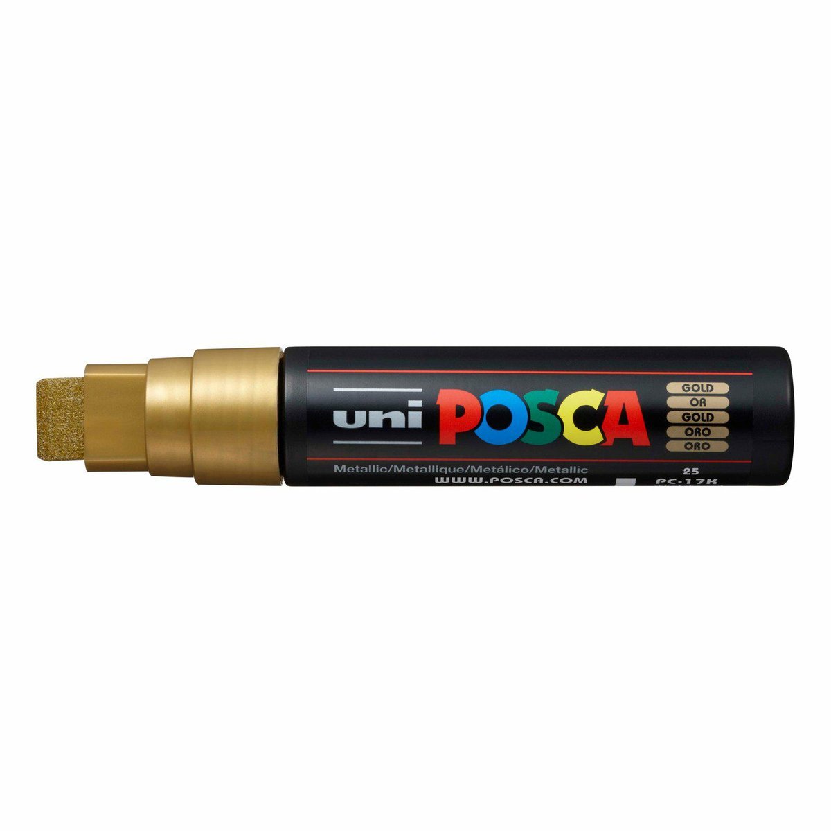 uni-ball Uni-Ball 186301  marker Uni Posca końcówka z ekstra szerokie prostokąt, złoto PX202291000