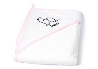 Lapsi Okrycie Kąpielowe Ręcznik Z Kapturem Dla Dzieci 80Cm Różowy