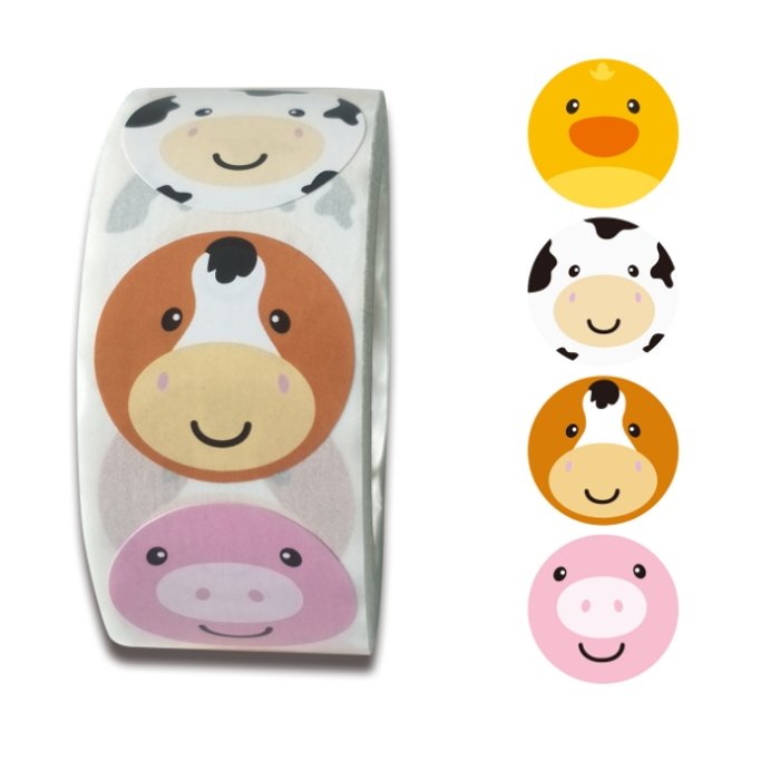 Naklejki Ozdobne Zwierzątka Mix5 100 Szt.