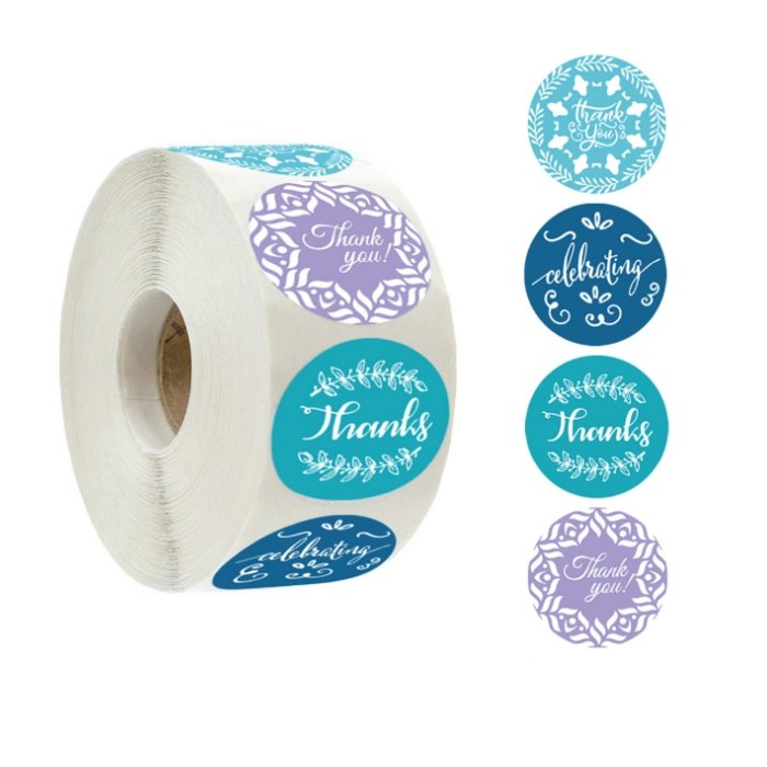 Naklejki Ozdobne Thank You Mix 500 Szt.