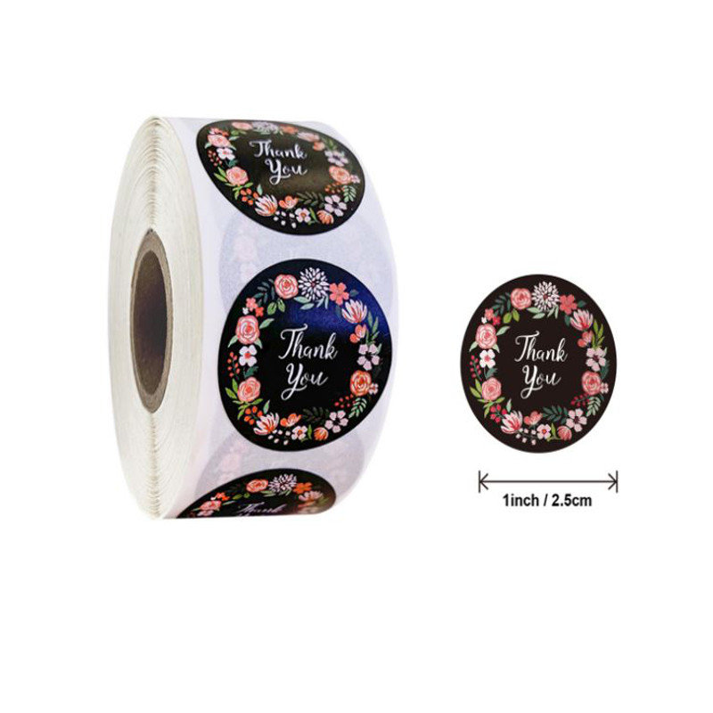 Naklejki Ozdobne Okrągłe Thank You 100 Szt.