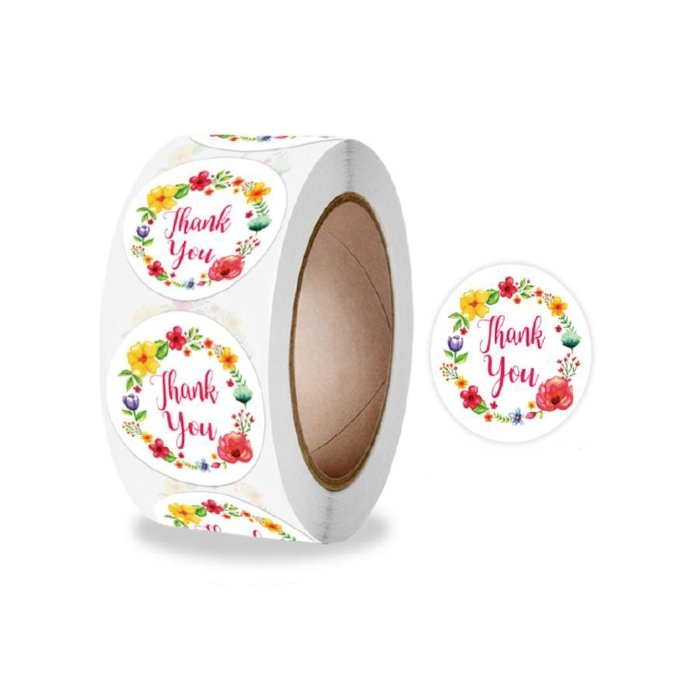 Naklejki Ozdobne Okrągłe Thank You 20 Szt.