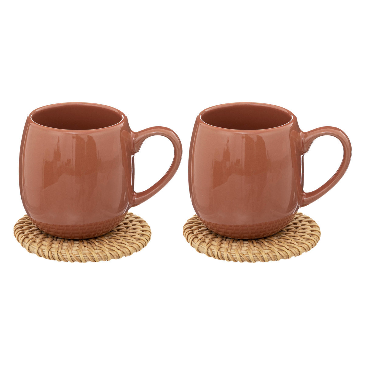 Secret De Gourmet Kubki ceramiczne ALICANTE, 2 sztuki, 300 ml + podstawki