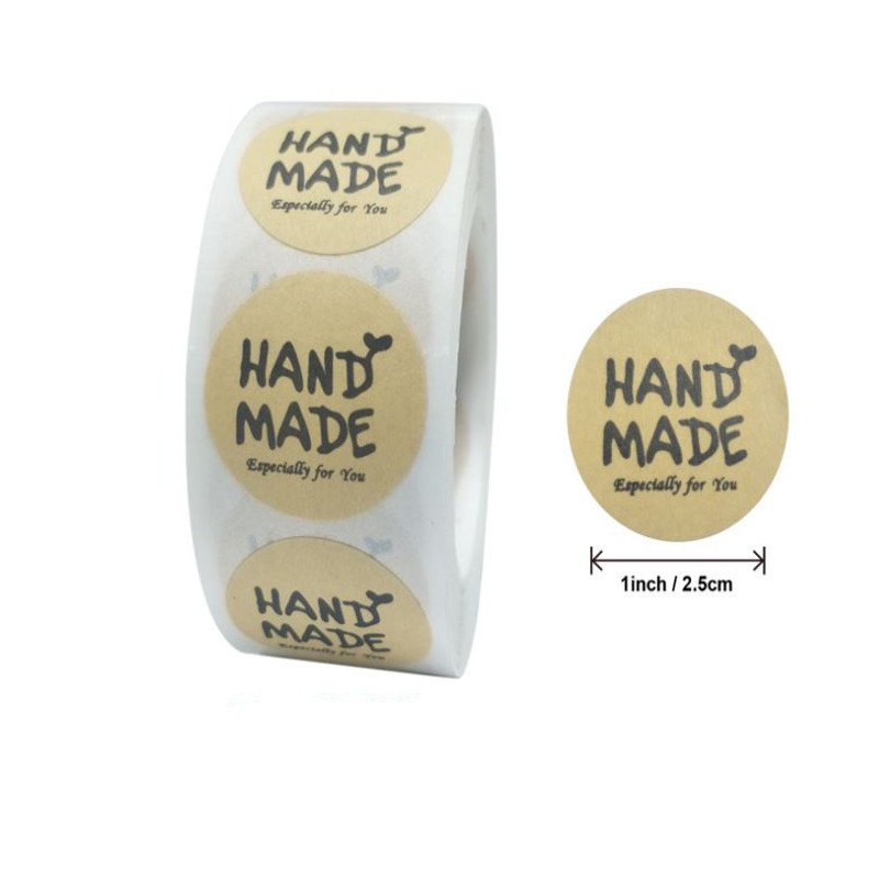 Naklejki Ozdobne Okrągłe Hand Made 20 Szt.