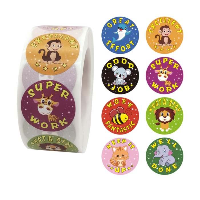 Naklejki Ozdobne Zwierzątka Mix1 100 Szt.