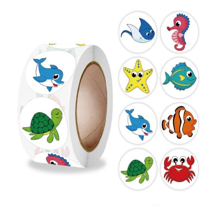 Naklejki Ozdobne Zwierzątka Mix18 100 Szt.