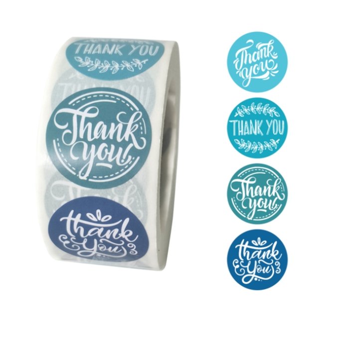Naklejki Ozdobne Thank You Mix 100 Szt.