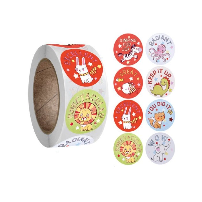 Naklejki Ozdobne Zwierzątka Mix10 500 Szt.