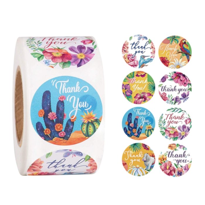 Naklejki Ozdobne Thank You Mix 100 Szt.