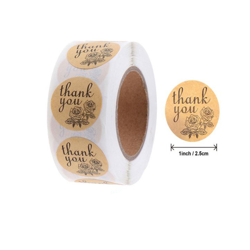 Naklejki Ozdobne Okrągłe Thank You 20 Szt.