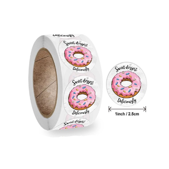 Naklejki Ozdobne Okrągłe Sweet Dessert 500 Szt.