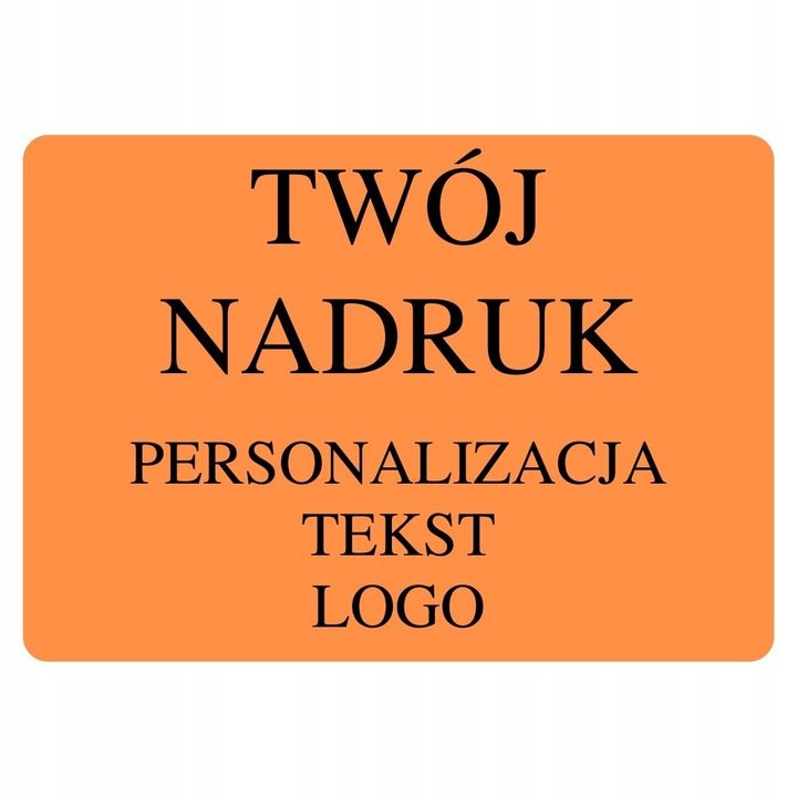Etykieta Twój Nadruk Pomarańczowa 70X50Mm 20 Szt.