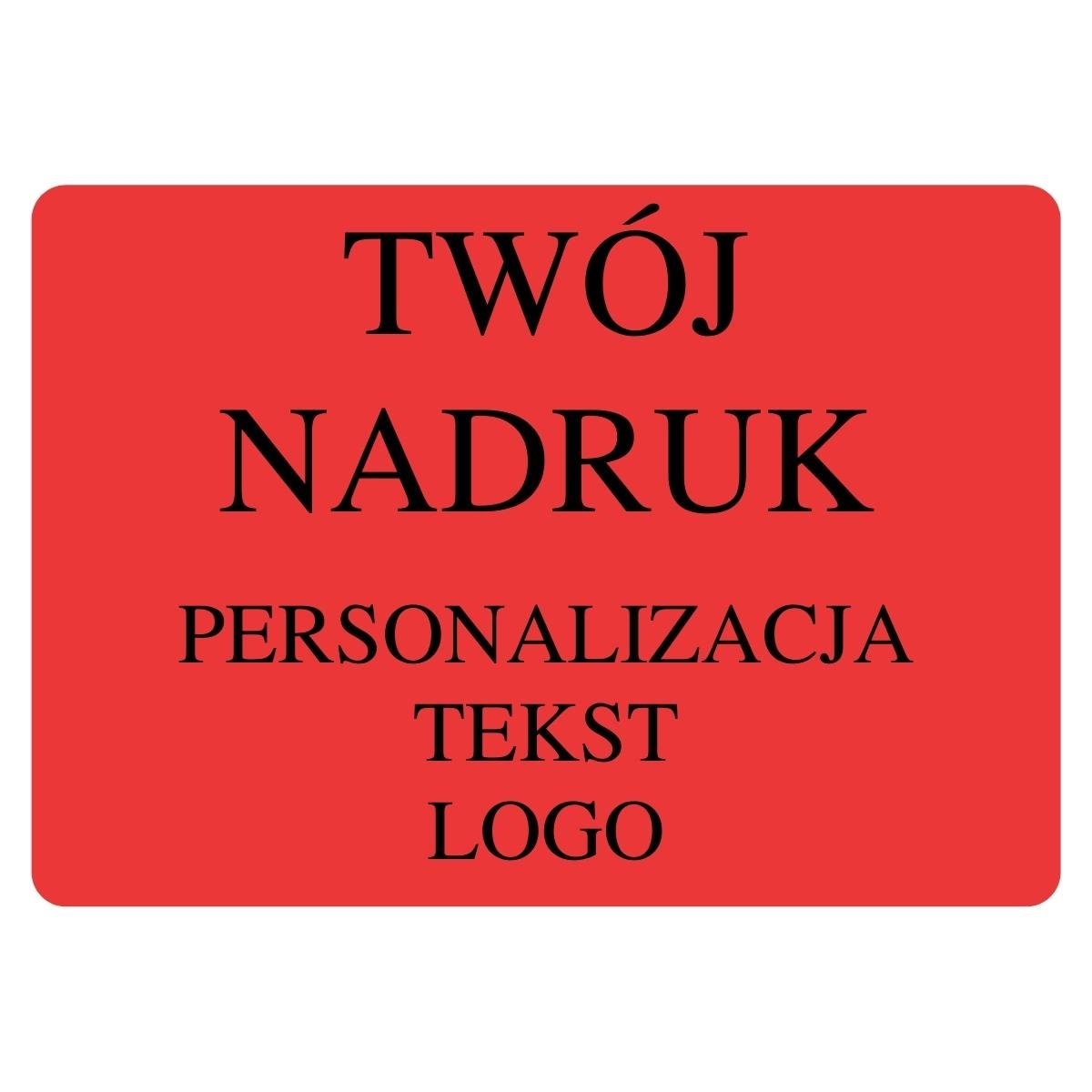 Etykieta Twój Nadruk Czerwona 70X50Mm 20 Szt.