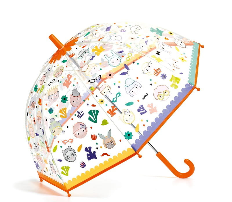 Parasol Dla Dzieci Zmieniający Kolor Na Deszczu Buźki Przezroczysty Bezpieczny Parasolka Djeco