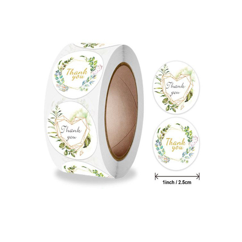 Naklejki Ozdobne Okrągłe Thank You Mix 20 Szt.
