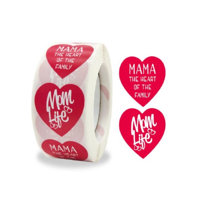 Naklejki Ozdobne Serca Dla Mamy Mix 100 Szt.