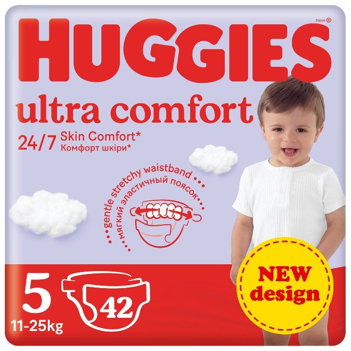 Huggies Pieluchy Jumbo 5 Ultra Comfort (11-25 kg) 42 szt.