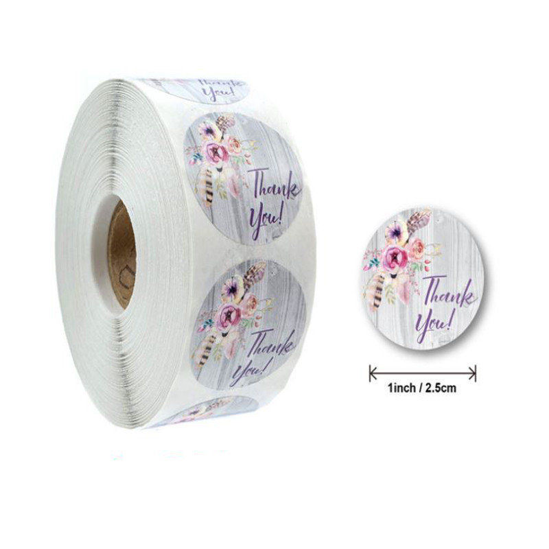 Naklejki Ozdobne Okrągłe Thank You 20 Szt.