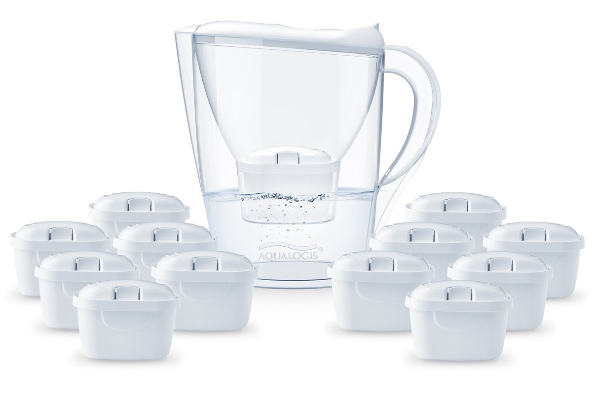Dzbanek Filtrujący Aqualogis Harmony Biały + 12 Filtrów Pure+