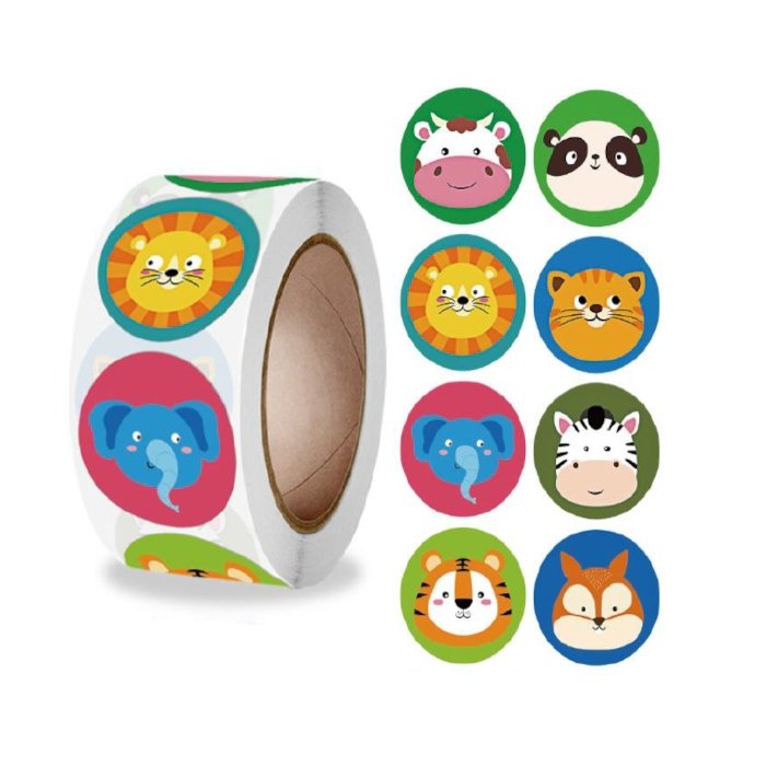 Naklejki Ozdobne Zwierzątka Mix19 100 Szt.