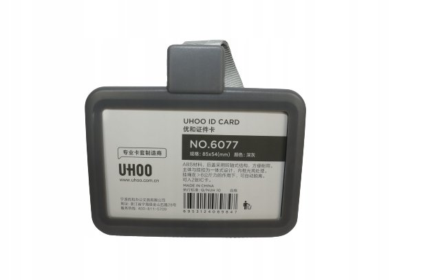 Etui Holder Na Kartę Smycz 85X54 Rfid 70X110 Gray