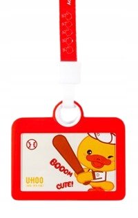Etui Holder Na Kartę Smycz 110X70 Duckbill Poz Red