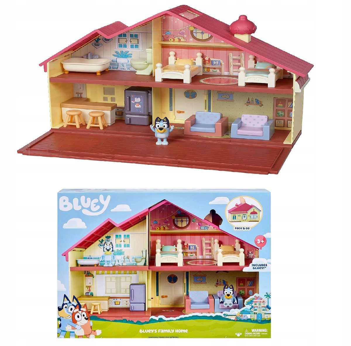 Bluey Bluey Family Home Zestaw z Figurkami, Wielokolorowy, 13024 13024