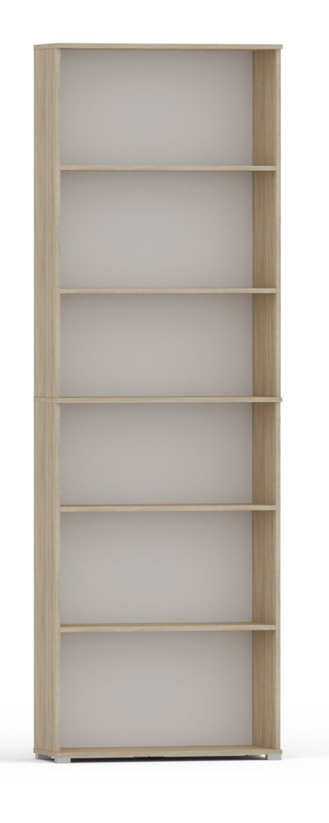 Regał Pola 215X60 Dąb Sonoma. Szeroki 60 Cm, 6 Półek Na Książki I Segregatory