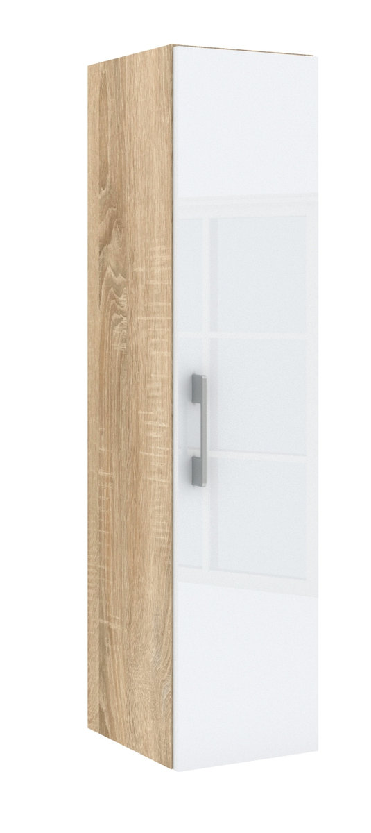 Słupek Lazienkowy Wiszący Luna 1D 40 Cm Dąb Sonoma Połysk